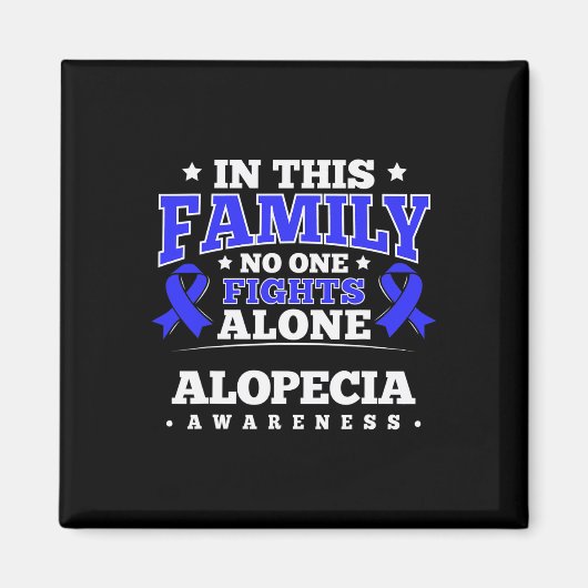 脱毛認識度リボン脱毛症荒野サバイボ マグネット (正面)