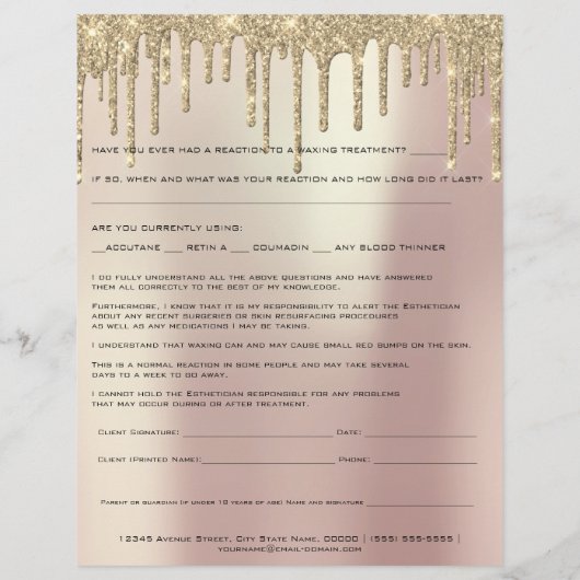 脱毛責任放棄の放棄の放棄を控えめに チラシ (裏面)