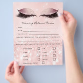 脱毛責任放棄リリースピンク チラシ (手)