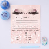 脱毛責任放棄リリースピンク チラシ (シングル)