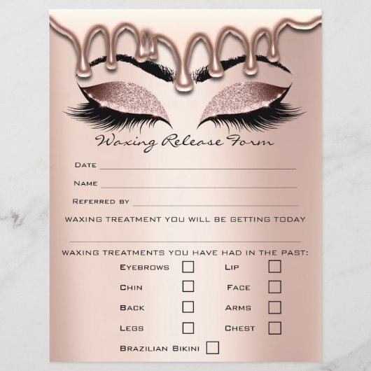 脱毛責任放棄リリース型枠1 チラシ (正面)