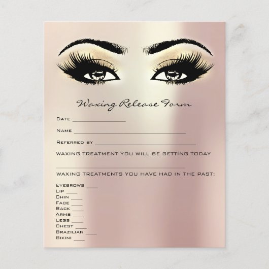 脱毛責任放棄リリース型枠1 チラシ (正面)