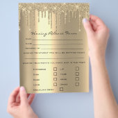 脱毛責任放棄リリース型枠Wo チラシ (手)