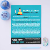 脱毛、皮膚科、皮膚科クリニック チラシ (シングル)