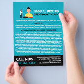 脱毛、皮膚科、皮膚科クリニック チラシ (手)