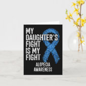 脱毛 私の娘の闘いは私の闘い 円形脱毛症 カード (黄色い花)