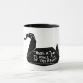 脱獄クレーンメッセージ マグカップ (中央)