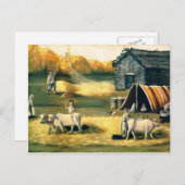 脱穀場。夕べ。by Niko Pirosmani ポストカード (正面/裏面)