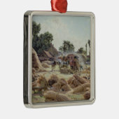 脱穀機1896年 メタルオーナメント (右)