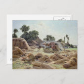 脱穀機1896 ポストカード (正面/裏面)