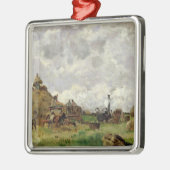 脱穀機 メタルオーナメント (左)