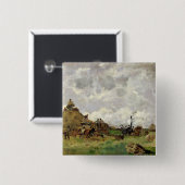 脱穀機 缶バッジ (正面&裏面)