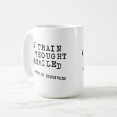 脱線した思考列車 FunnyMug コーヒーマグカップ (正面左)