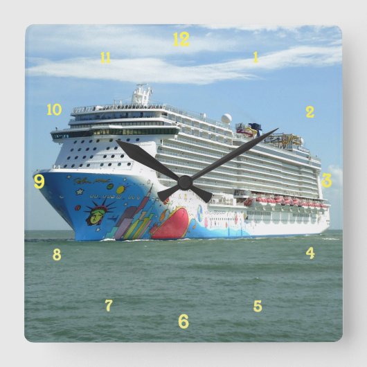 脱走中 スクエア壁時計 (正面)