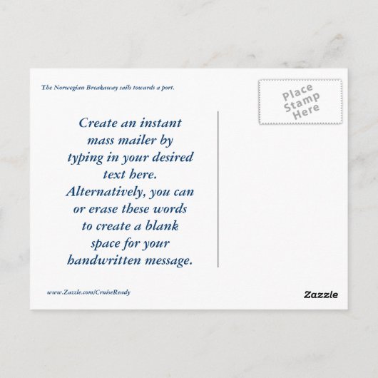 脱走中 ポストカード (裏面)