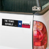 脱退させて下さい!! テキサス州共和国 バンパーステッカー (トラック上)