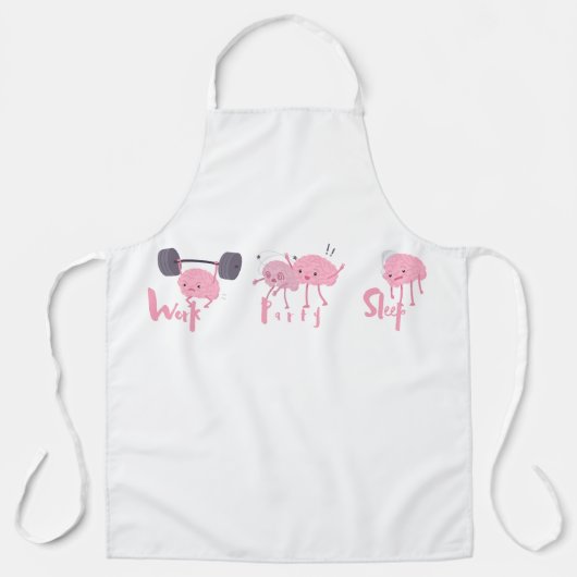 脳おもしろい エプロン (正面)