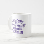 脳から来ではなくハートから涙を出す コーヒーマグカップ (正面左)