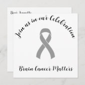 脳がん化学終了パーティの招待状 招待状 (正面/裏面)