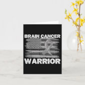 脳がん戦士パパメンズアメリカ国旗Brain Cancer カード (黄色い花)