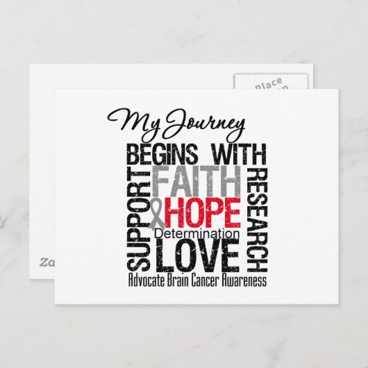 脳がん私の旅は信仰から始まる ポストカード (正面/裏面)