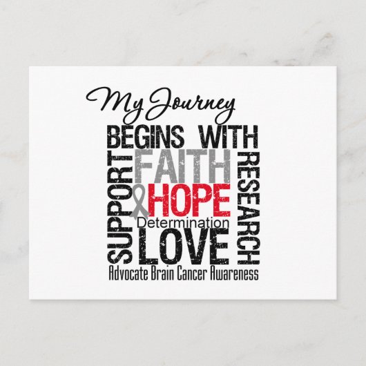 脳がん私の旅は信仰から始まる ポストカード (正面)