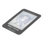 脳がん認識度リボンエンジェルカスタムマグネット マグネット (左側)