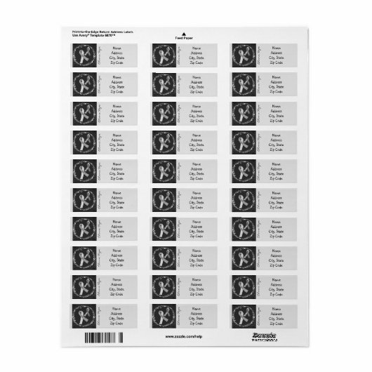 脳がん認識度 ラベル (フルシート)