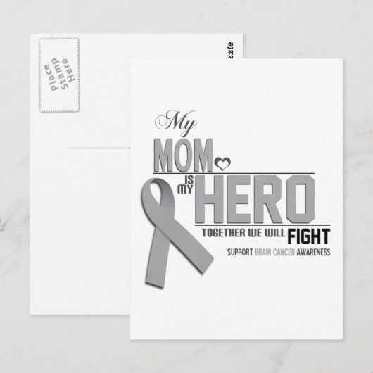 脳がん認識度：母 ポストカード (正面/裏面)