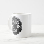 脳が使われていない コーヒーマグカップ (正面左)