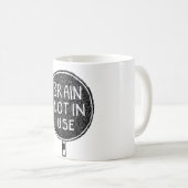 「脳が使われていない」マグ コーヒーマグカップ (正面右)