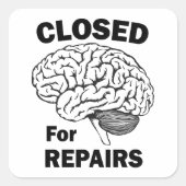 脳が修理のために閉じられている スクエアシール (正面)