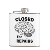 脳が修理のために閉じられている フラスク (正面)