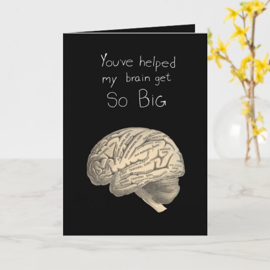 脳が大きい カード (黄色い花)