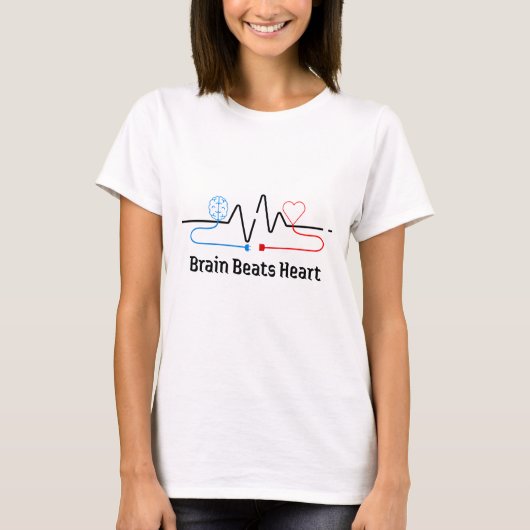 🏷️ 脳が心に勝つ 女性用Tシャツ Tシャツ (正面)