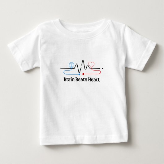 脳が心を凌駕する赤ちゃん ベビーTシャツ (正面)