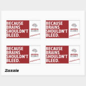 脳が血を出すべきでないからだ 長方形シール (シート)