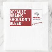 脳が血を出すべきでないからだ 長方形シール (バッグ)