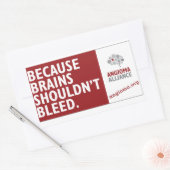 脳が血を出すべきでないからだ 長方形シール (封筒)
