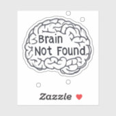 脳が見つからないスローガンおもしろい シール (シート)