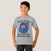 「脳が詰まった小学校準備完了」 Tシャツ (正面フル)