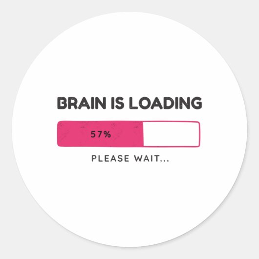 脳が読み込まれている。お待ちください ラウンドシール (正面)
