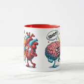 脳とハートのおもしろい感情 マグカップ (中央)