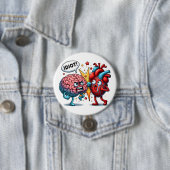 脳とハートのおもしろい感情 缶バッジ (インサイチュ)