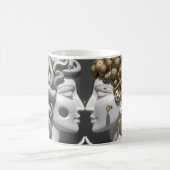 脳とハートの対頭の2つの要素 コーヒーマグカップ (中央)