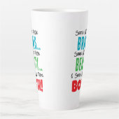 脳と美しいを持つ人 カフェラテマグ (正面)