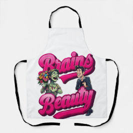 脳と美しい – ゾンビユーモアデザイン エプロン