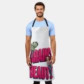 脳と美しい – ゾンビユーモアデザイン エプロン (着用した状態)
