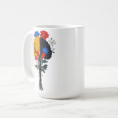 脳と花の調和 コーヒーマグカップ (正面左)