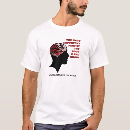 脳によると面白いTシャツ Tシャツ (正面)